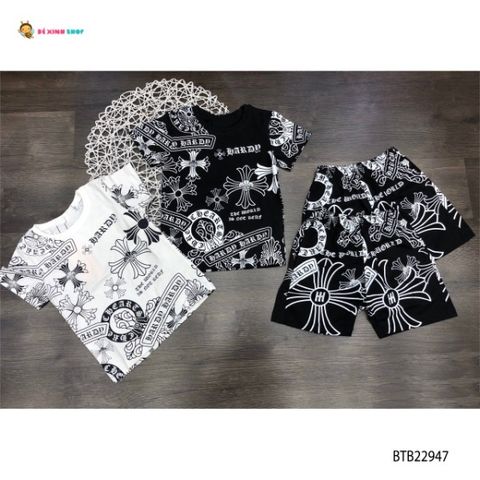 [XẢ KHO] Bộ thun hoa văn dễ thương cho bé trai BTB22947