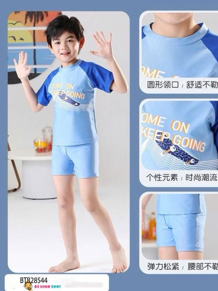 Set bơi tay ngắn bé trai dễ thương cho bé trai BTB28543