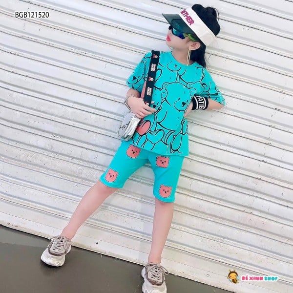 [XẢ KHO] Bộ lửng gấu dễ thương cho bé gái BGB121519