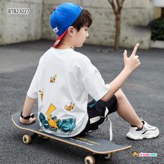 [XẢ KHO] Bộ thun Pokemon dễ thương cho bé trai BTB23026