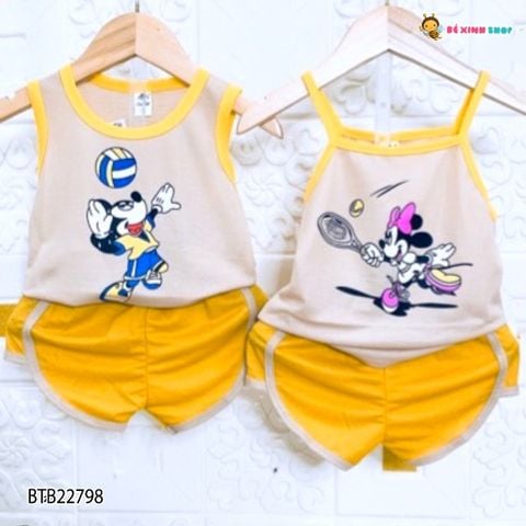 [XẢ KHO] Bộ sát nách trai gái Mickey dễ thương cho bé BTB22798