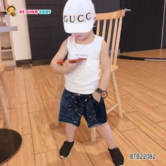 [XẢ KHO] Bộ thun khủng long quần giả jeans dễ thương cho bé trai BTB22081