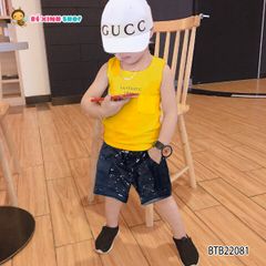 [XẢ KHO] Bộ thun khủng long quần giả jeans dễ thương cho bé trai BTB22081