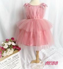 Đầm công chúa HOA KẾT HẠT xếp ly ngực dễ thương cho bé gái DGB292219