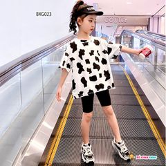 Bộ quần áo bé gái Bò Sữa quần legging BXG024