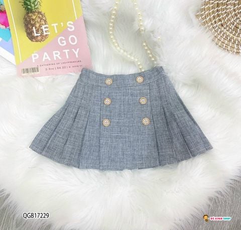 [XẢ KHO] Chân váy nút kiểu dễ thương cho bé gái QGB17229