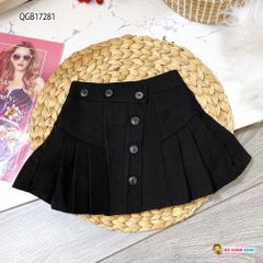 [XẢ KHO] Chân váy xếp ly phối nút dễ thương cho bé gái QGB17280