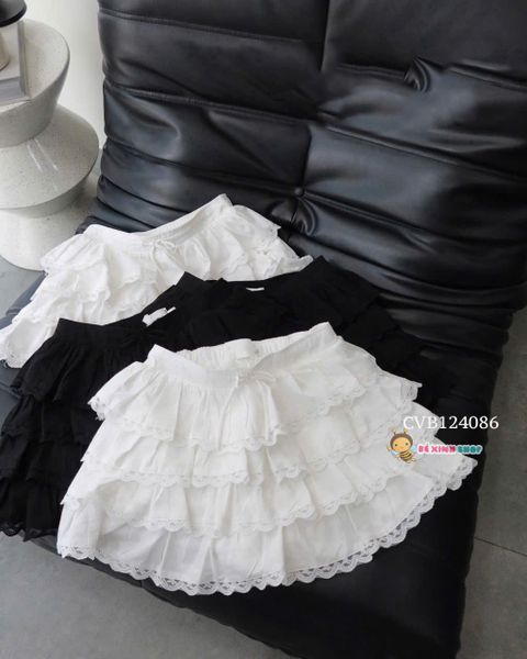 Chân váy bé gái ren tầng dễ thương cho bé gái CVB124086