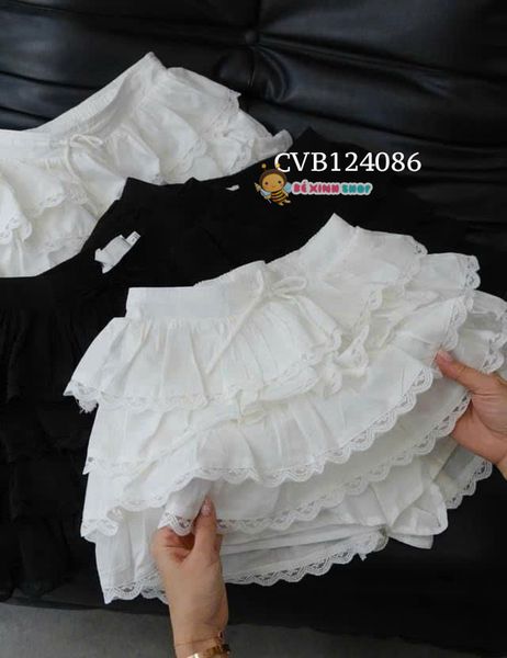 Chân váy bé gái ren tầng dễ thương cho bé gái CVB124086