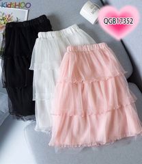 Chân váy voan tầng dễ thương cho bé gái mix đồ QGB17352