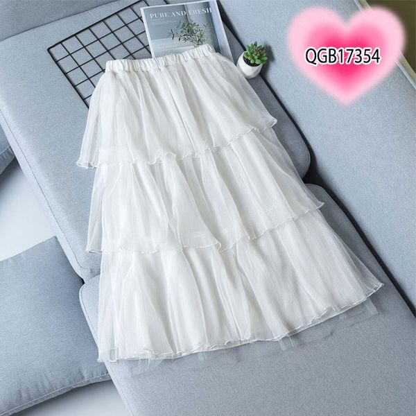 Chân váy voan tầng dễ thương cho bé gái mix đồ QGB17352