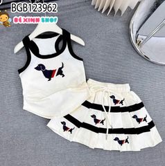 Set áo sát nách váy in cún dễ thương cho bé gái BGB123962