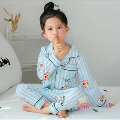 [XẢ KHO] Bộ pijama sọc báo hồng và thỏ dễ thương cho bé gái