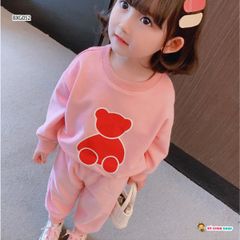 [XẢ KHO] Bộ dài tay in gấu BXG052