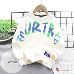 Áo DÀI TAY phối chữ nổi URT dễ thương cho bé trai ATB196726