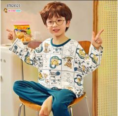 Set thun dài tay hoạ tiết gấu dễ thương cho bé trai BTB28523