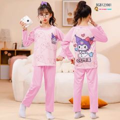 Set dài tay Win hoạ tiết dễ thương cho bé gái BGB123980