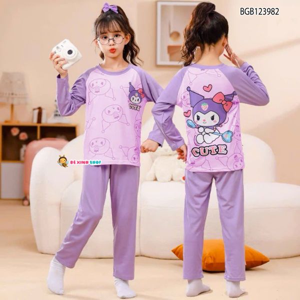 Set dài tay Win hoạ tiết dễ thương cho bé gái BGB123980