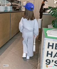 Bộ DÀI TAY in gấu ỐNG RỘNG dễ thương cho bé gái BXG251