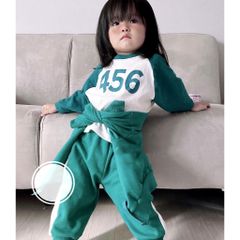 [XẢ KHO] Bộ dài tay raplang Squid game dễ thương cho bé trai BXG040