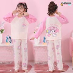 Set dài tay Win hoạ tiết dễ thương cho bé gái BGB123980