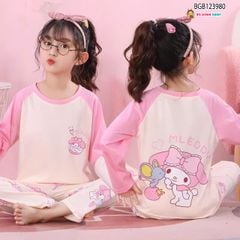 Set dài tay Win hoạ tiết dễ thương cho bé gái BGB123980