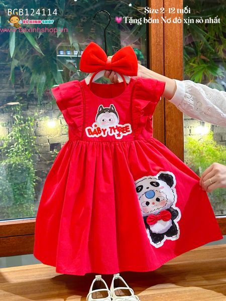 Đầm cánh tiên Baby Three (KÈM CÀI)  dễ thương cho bé gái BGB124114