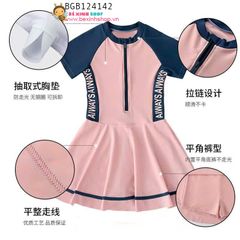 Đầm  bơi tiểu  thư QCCC có lót ngực size đại cồ (25 - 52 kg) dễ thương cho bé gái BGB124142