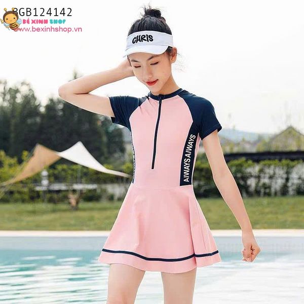 Đầm  bơi tiểu  thư QCCC có lót ngực size đại cồ (25 - 52 kg) dễ thương cho bé gái BGB124142
