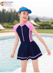 Đầm  bơi tiểu  thư QCCC có lót ngực size đại cồ (25 - 52 kg) dễ thương cho bé gái BGB124142