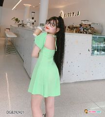 Đầm chéo dây tay phồng dễ thương cho bé gái DGB292420