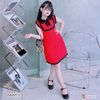 Đầm cổ sơ mi chạy bèo dễ thương cho bé gái DGB292510