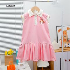 Đầm xếp ly cổ trụ in gấu dễ thương cho bé gái BGB123914