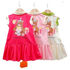 Đầm xếp ly cổ trụ in gấu dễ thương cho bé gái BGB123914