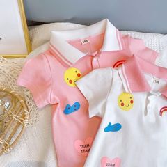 Đầm cổ trụ cầu vồng dễ thương cho bé gái DGB292482