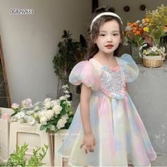 [XẢ KHO] Đầm công chúa loang tim cầu vồng dễ thương cho bé gái đi tiệc, đi chơi DGB292633