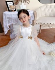 Đầm công chúa phối nơ dễ thương cho bé gái DGB292641