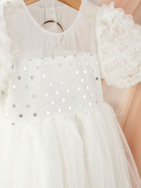 [XẢ KHO] Đầm voan công chúa tay phồng dễ thương cho bé gái DGB292449