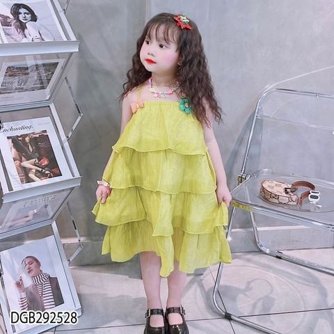 Váy Đầm tầng 2 dây dễ thương cho bé gái DGB292526