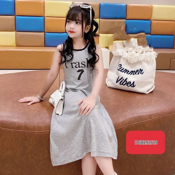 [XẢ KHO] Đầm dây phối viền Trashe dễ thương cho bé gái DGB292618