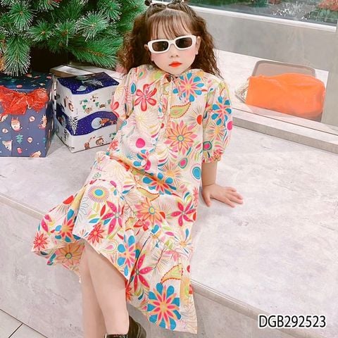 Đầm hoa đuôi cá dễ thương cho bé gái DGB292522