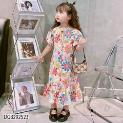 Đầm hoa đuôi cá dễ thương cho bé gái DGB292522