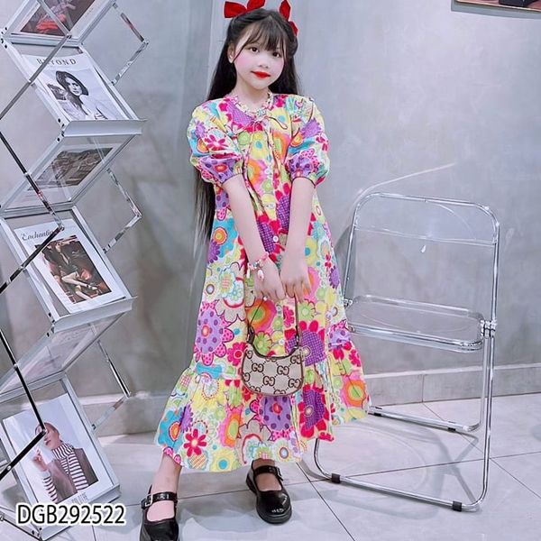Đầm hoa đuôi cá dễ thương cho bé gái DGB292522