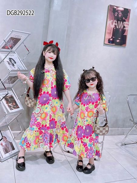 Đầm hoa đuôi cá dễ thương cho bé gái DGB292522