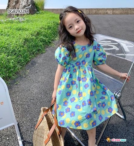 Đầm hoa tiểu thư hở lưng dễ thương cho bé gái DGB292284