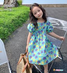 Đầm hoa tiểu thư hở lưng dễ thương cho bé gái DGB292284