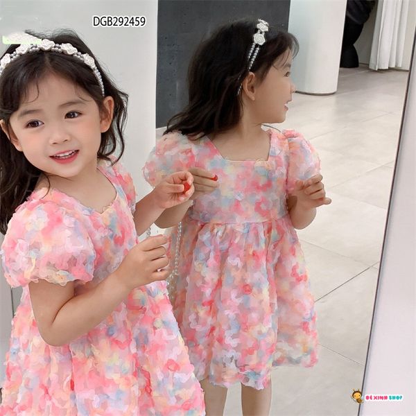 Đầm công chúa hoa nổi SOFIA dễ thương cho bé gái DGB292459