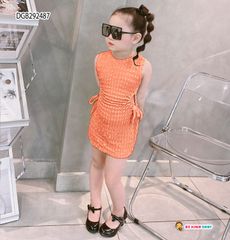 Đầm body khoét eo cột dây dễ thương cho bé gái DGB292486