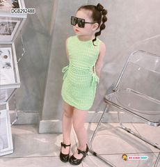 Đầm body khoét eo cột dây dễ thương cho bé gái DGB292486