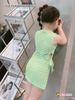 Đầm body khoét eo cột dây dễ thương cho bé gái DGB292486